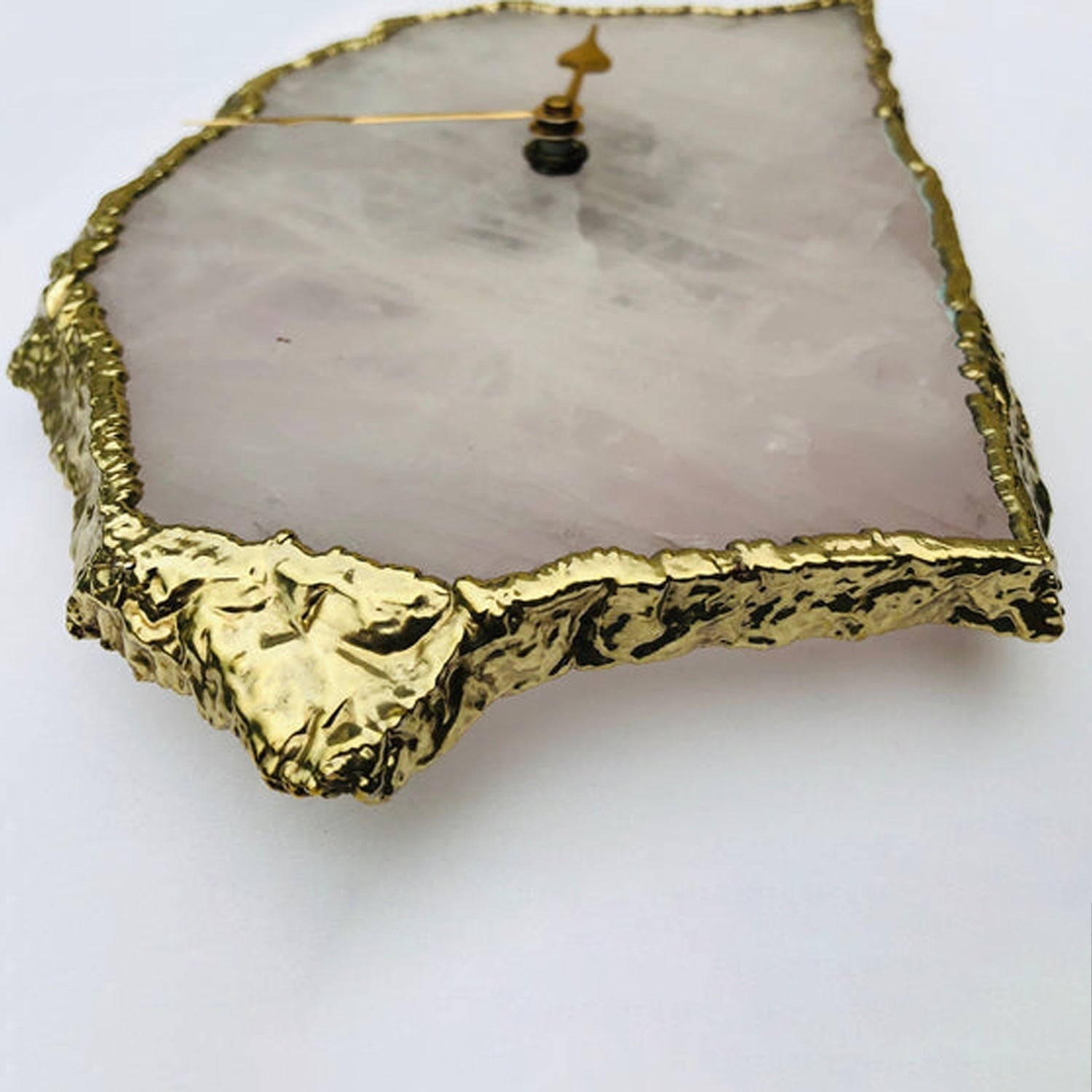 Rose Quartz Large Wall/Desk Clock/Personalised Momento-2