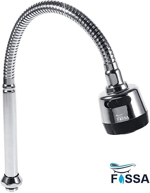 FOSSA 360 Degree Swivel Spout, 304 Stainless Steel Kitchen Sink Faucet Pipe Fittings Adjustable Temperature Single Handle Connection-4