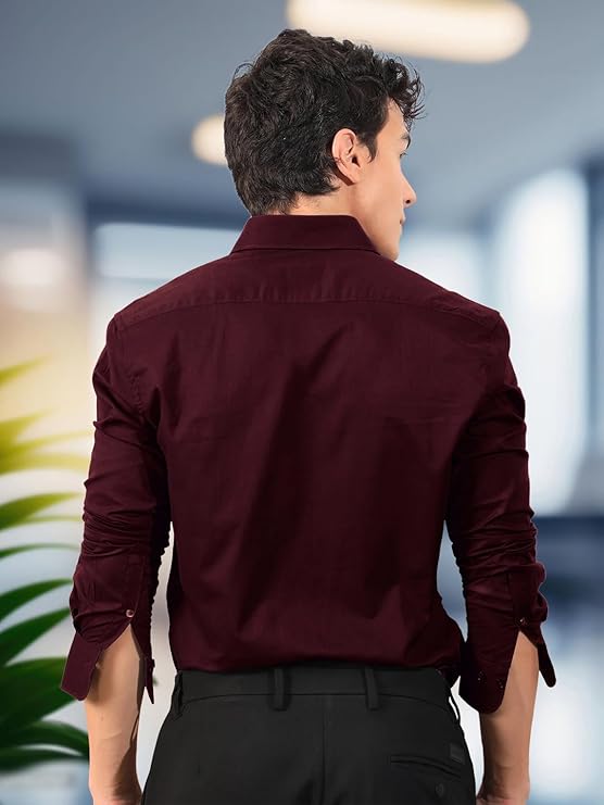 Pinkmint Men's Regular Fit Soft Cotton Blend Casual Combo Shirt with Pocket Design & Spread Collar Full Sleeves Formal Shirt