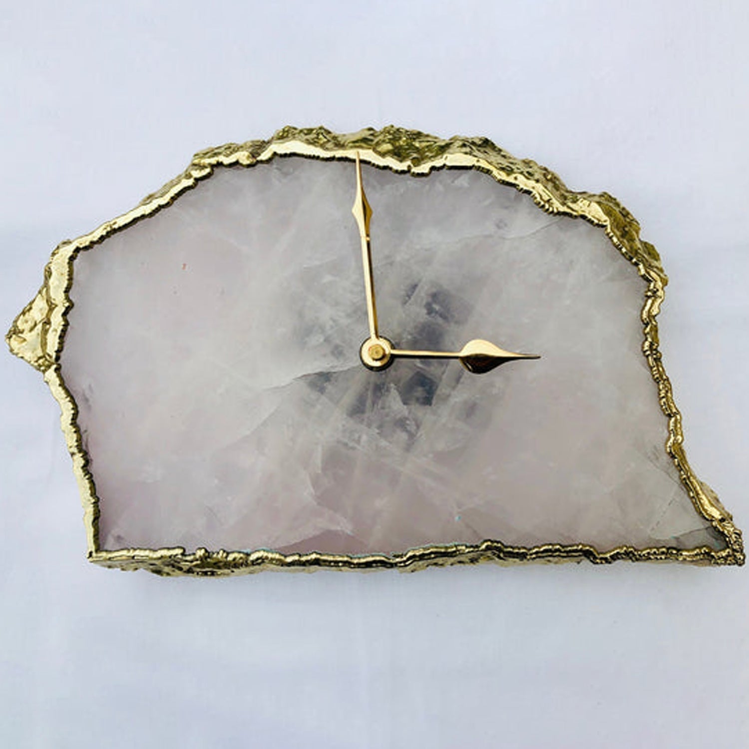 Rose Quartz Large Wall/Desk Clock/Personalised Momento-0