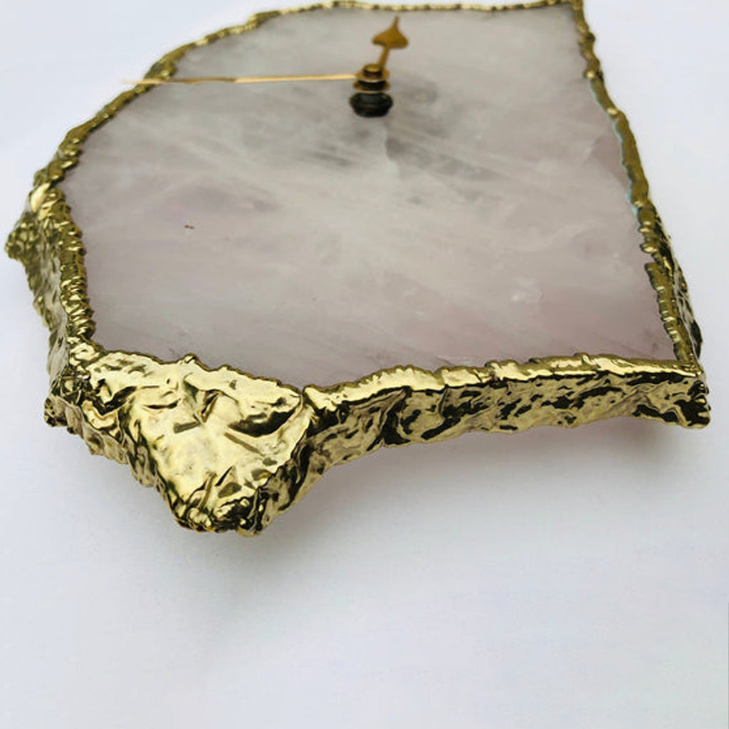 Rose Quartz Large Wall/Desk Clock/Personalised Momento-2