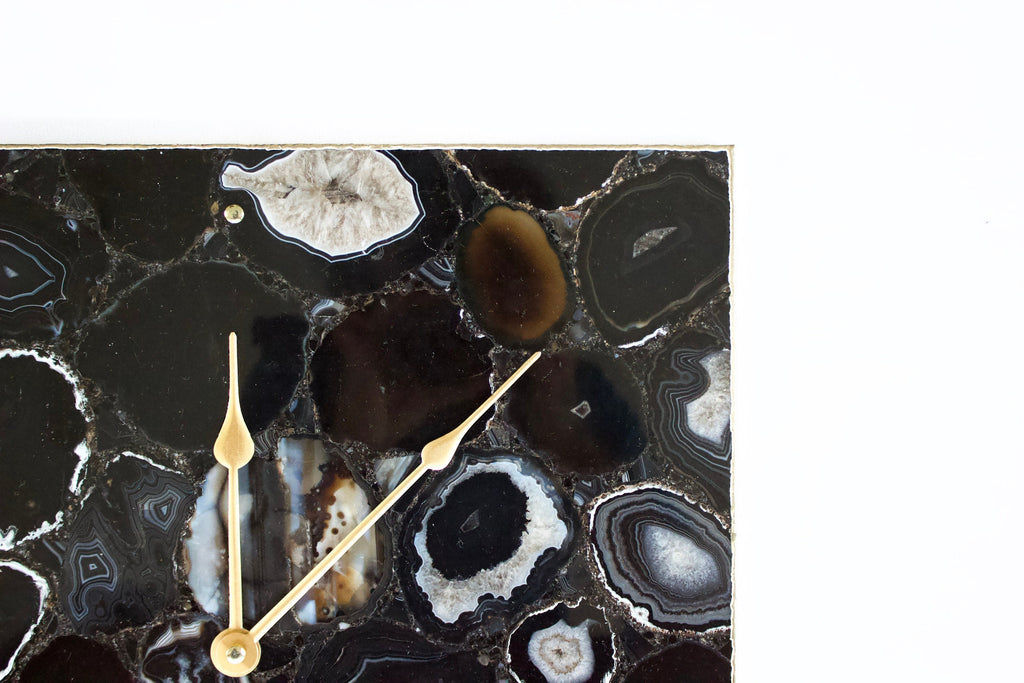 Black Agate Wall Clock | Square-1